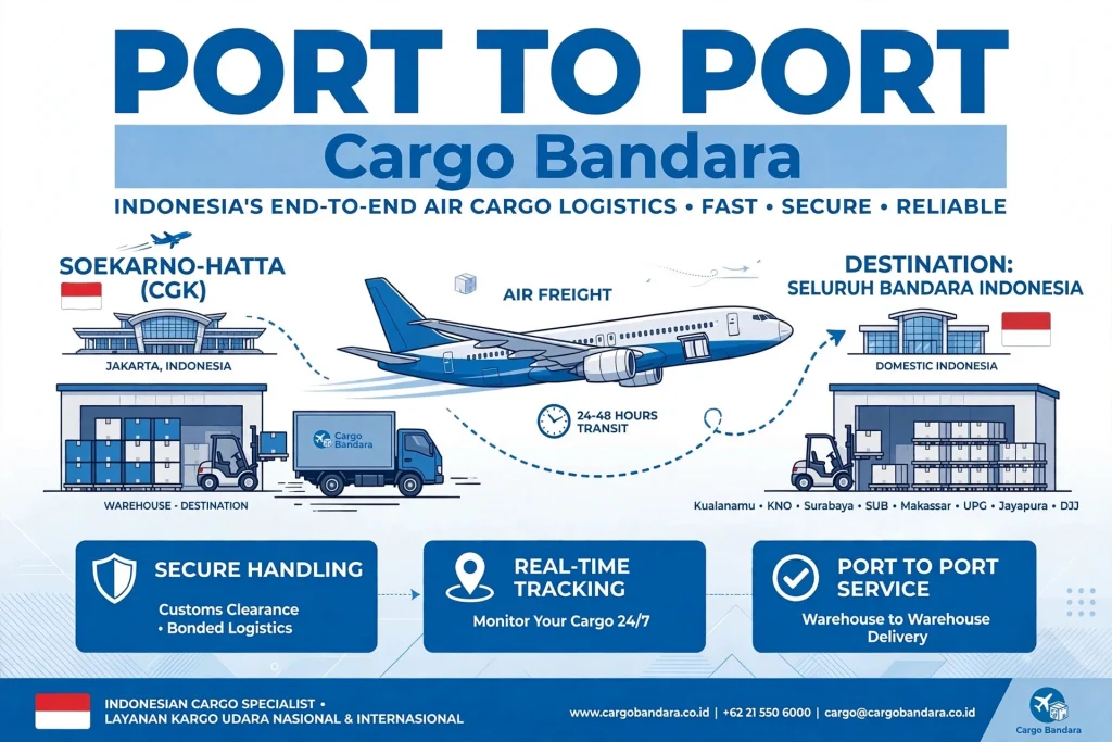 Pengiriman port to Port dari Bandara Soekarno Hatta