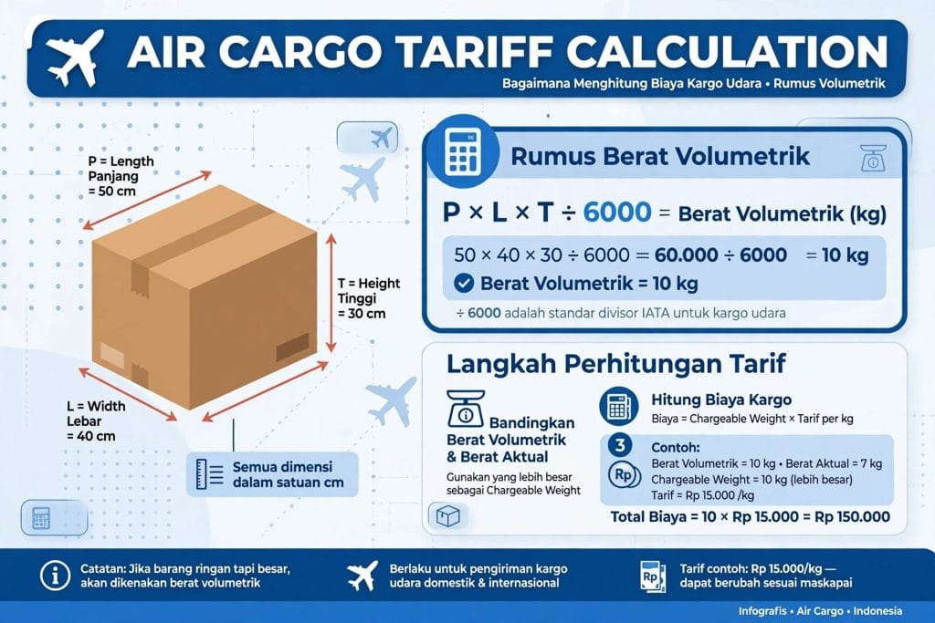 rumus hitung tarif cargo udara per kg