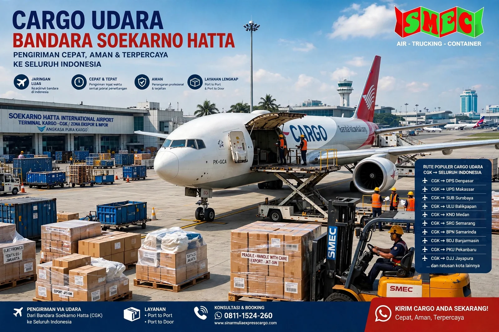 Cargo udara murah express Bandara Soekarno Hatta SMEC