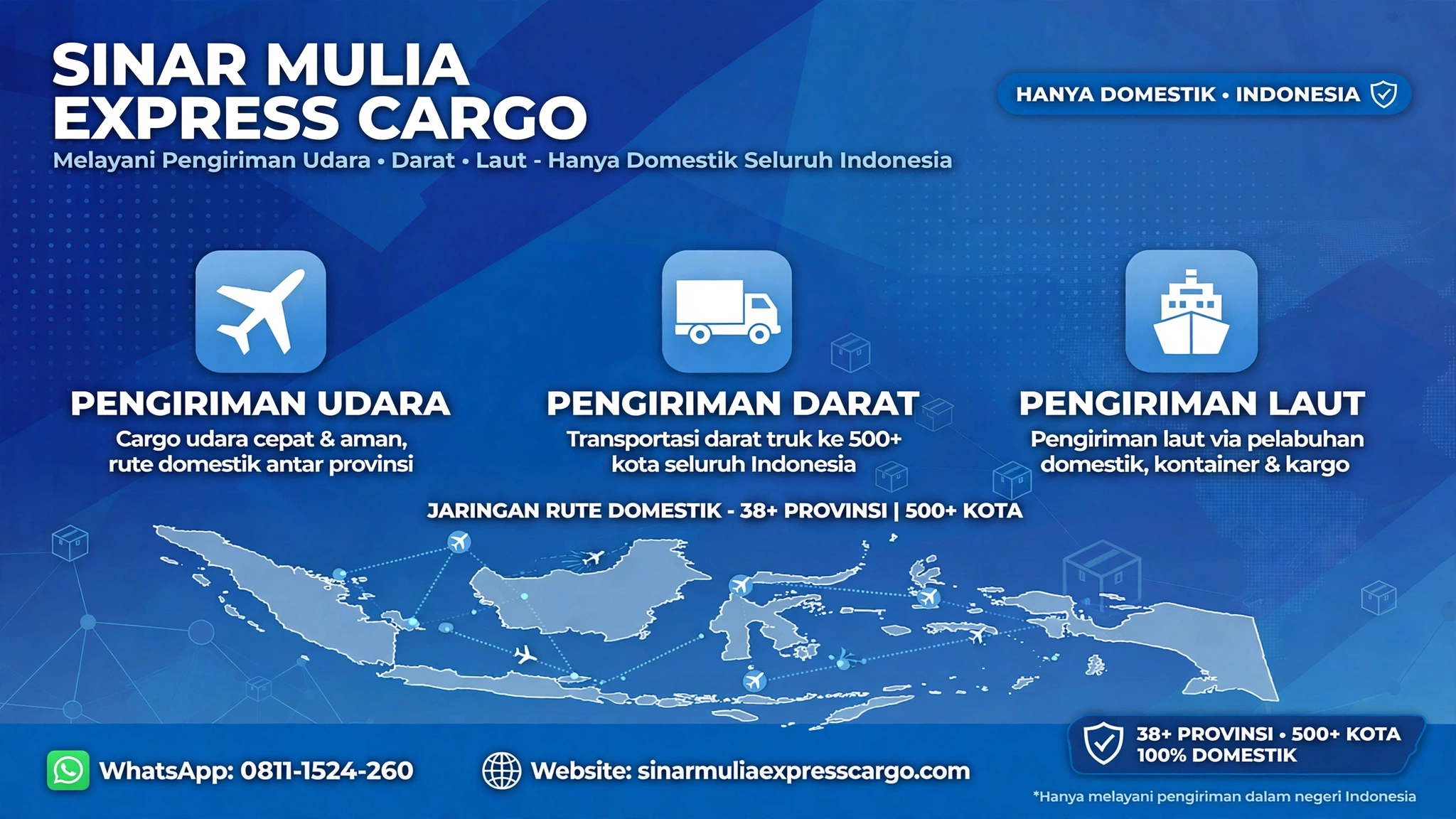 layanan Sinar Mulia Express Cargo : udara,darat, laut